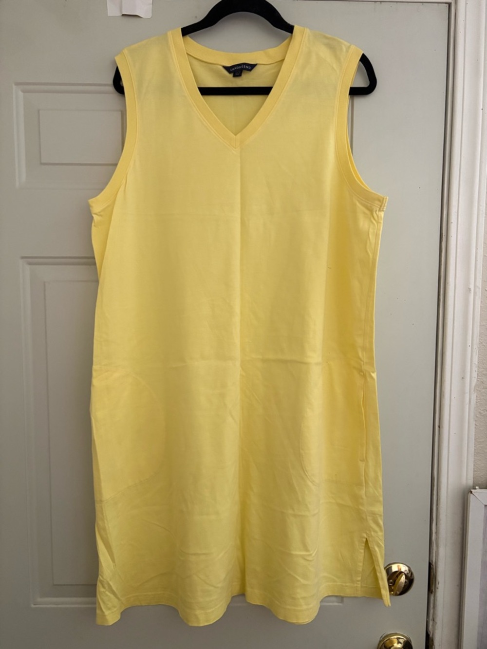 Lands' End Lemon Yellow Crewneck Top